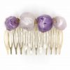 Peinecillo de flamenca mediano piedras nácar color malva y morado
