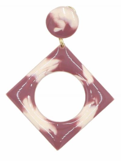 Pendiente de flamenca pequeño esmaltado acuarela color maquillaje degradado