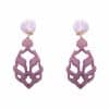 Pendientes flamenca lágrima malva