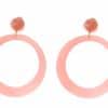 pendiente aro rosa bebé