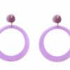 pendiente aro malva