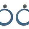 pendientes aro flamenca azul
