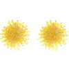 Pendientes de cristal color amarillo
