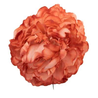 Flor de flamenca estilo peonia color Coral