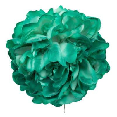 Flor de flamenca estilo peonía color Verde Esmeralda