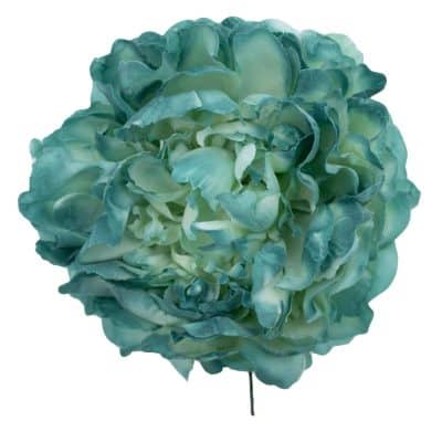 Flor de flamenca estilo peonía color Verde Agua Envejecido