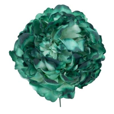 Flor de flamenca estilo peonía color Verde Botella