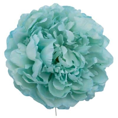 Flor de flamenca estilo peonía color Celeste Envejecido
