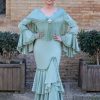 traje de flamenca verde