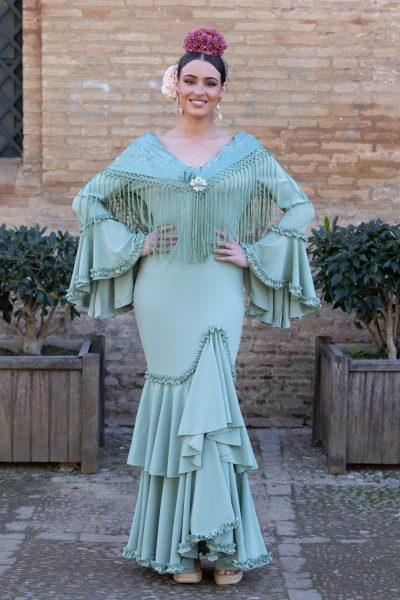 traje de flamenca verde
