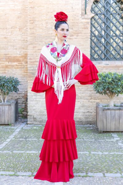 TRAJE DE FLAMENCA ALEGRÍA ROJO