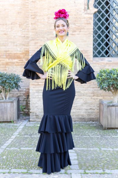 TRAJE DE FLAMENCA ALEGRÍA NEGRO