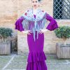 traje de flamenca burdeos