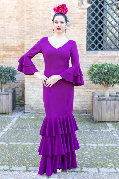 trajes de flamenca lisos