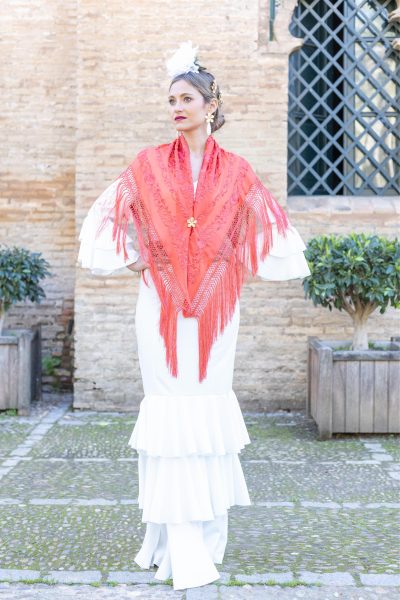 TRAJE DE FLAMENCA ALEGRÍA BLANCO