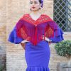 traje de flamenca morado