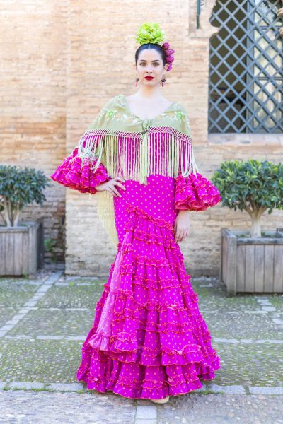 TRAJE DE FLAMENCA PUREZA ROSA FUCSIA