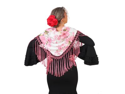 Mantón Primavera Rosa