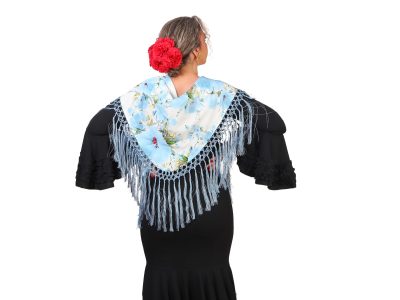 Mantón Primavera Azul