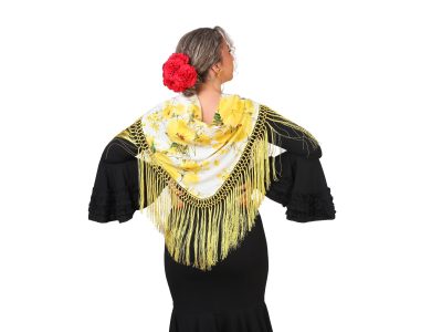Mantón Primavera amarillo