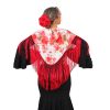 Mantón Primavera rojo