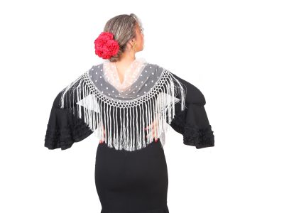 Mantoncillo Plumeti-Lunar blanco