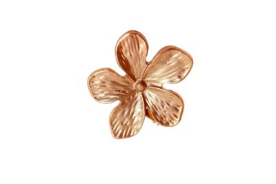 Broche dorado de flor
