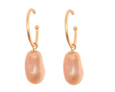 Aros piedra nácar yema