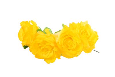 Diadema de rosas en color amarillo