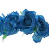 Diadema de rosas en color azul azafata
