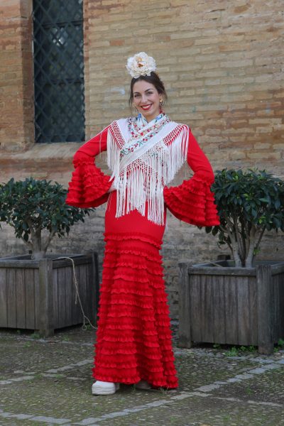 TRAJE DE FLAMENCA ABRIL ROJO