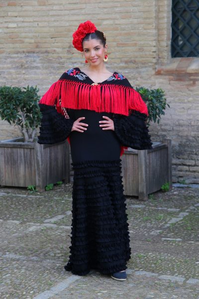 TRAJE DE FLAMENCA ABRIL NEGRO