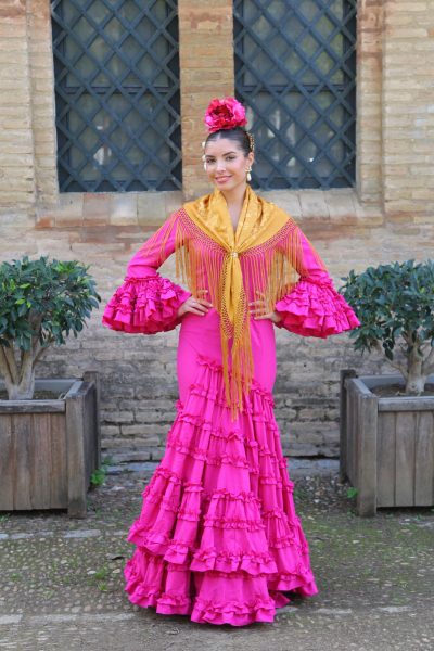 TRAJE DE FLAMENCA PUREZA BUGANVILLA