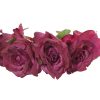 Diadema de rosas en color cardenal