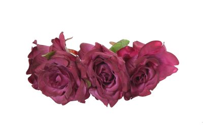 Diadema de rosas en color cardenal