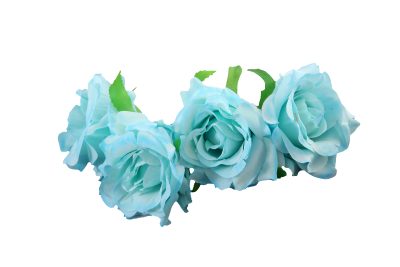 Diadema de rosas en color celeste bebé