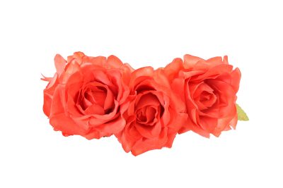 Diadema de rosas en color coral