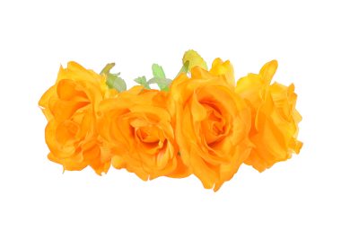 Diadema de rosas en color mostaza