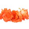 Diadema de rosas en color naranja