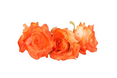 Diadema de rosas en color naranja