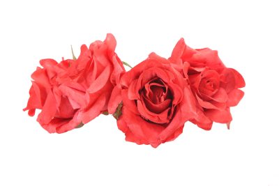 Diadema de rosas en color rojo gitano