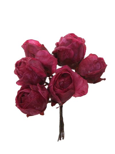 Capullo envejecido de rosas color Tinto