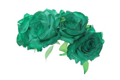 Diadema de rosas en color verde esmeralda