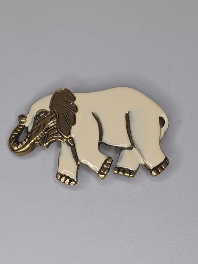Hebilla elefante marfil esmaltada