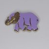 Hebilla elefante lila esmaltada