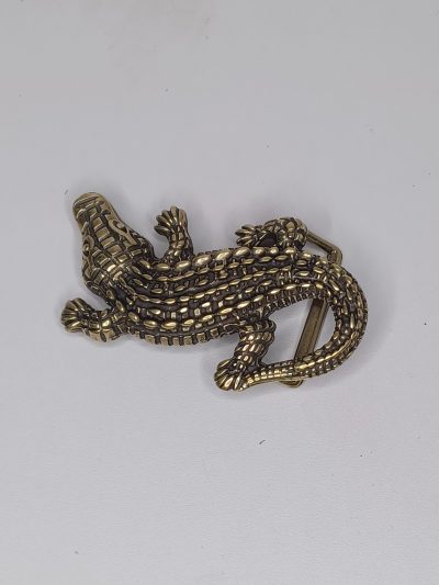 Hebilla cocodrilo dorada