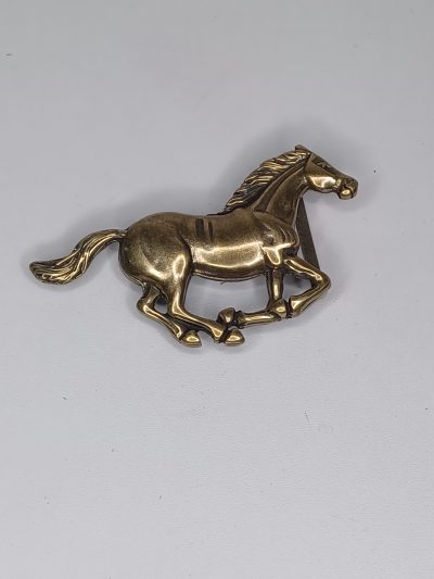 Hebilla caballo dorada