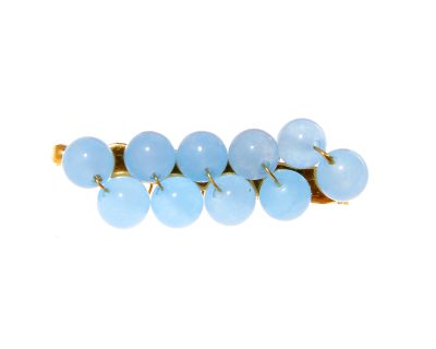 Broche de piedras Ágata en celeste