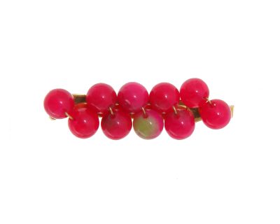 Broche de piedras Ágata en rosa fucsia