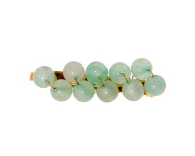 Broche de piedras Ágata en verde jabonoso